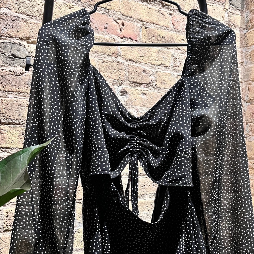 Nasty Gal | Black & White| Keyhole Midi-dress